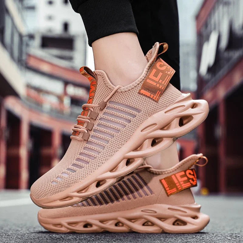 MAEDEF Herrenschuhe Bequeme Freizeit-Sneaker Atmungsaktive Plateau-Laufschuhe Herren Mesh Tenis Sportschuhe Walking Tenis Masculino