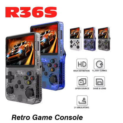R36S Retro Handheld-Videospielkonsole Linux-System 3,5 Zoll IPS-Bildschirm 3000mAh Akku 64G/128G TF-Karte Vorinstallierte Spiele