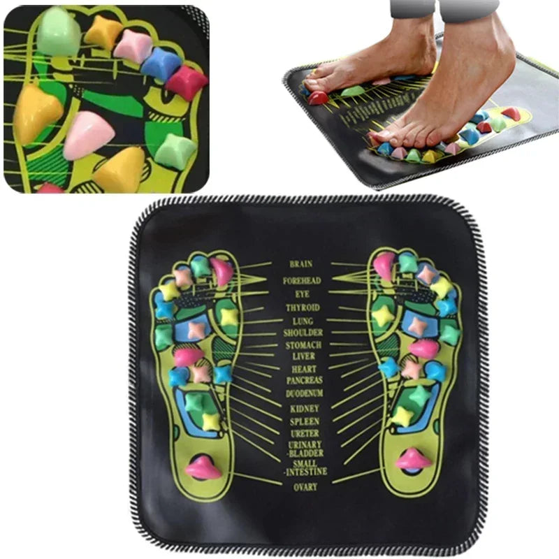 Fußmassage-Matte Akupressur Entspannungs-Massagepad Triggerpunkt Gesundheits-Therapie Entspannung Schmerzlinderung Reflexologie Spaziergang Steinweg