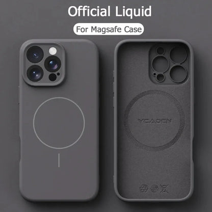 Magnetic Luxury Wireless Charge For Magsafe Phone Cases for iPhone 16 Plus 15 14 13 17 18 Pro Max Original Liquid Silicone Cover