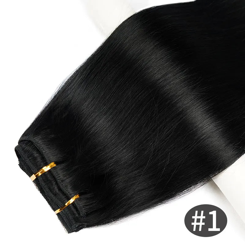 Doreen 160G 200G 240G Volume Series Brazilian Machine Remy Straight Clip In Human Hair Extensions  Full Head 10Pcs 14 to 24 Inch
