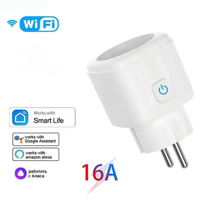 Tuya Wifi Smart Socket EU Stecker 16/20A Leistungsüberwachung Fernbedienung SmartLife APP Funktioniert mit Alexa Yandex Alice Google Assistant