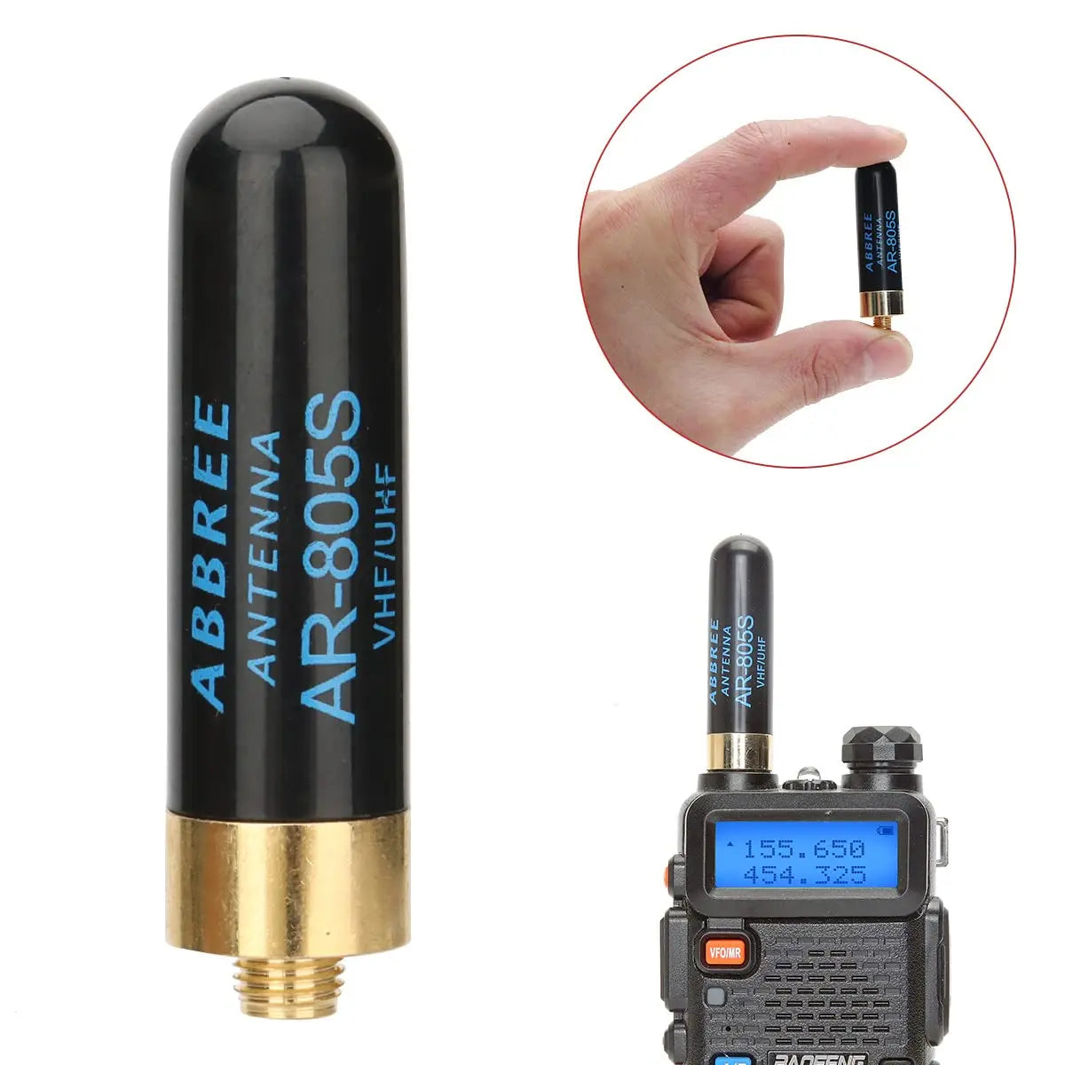 ABBREE Mini Walkie-Talkie-Antenne AR-805S SMA-Female Dualband Hochleistungsantenne für Baofeng BF-888S UV-5R UV-21 PRO Amateurfunk