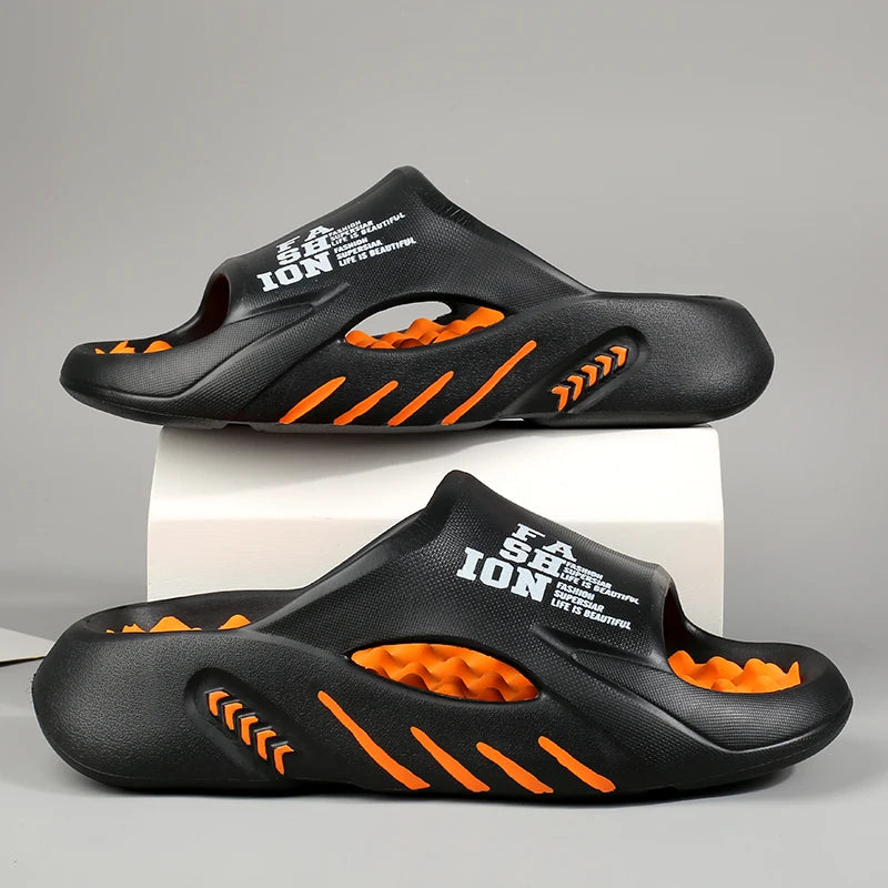 Herren Massage-Slipper Sommer Innen Außen Sandalen Strand Freizeitschuhe Weiche Sohle Slides Herren Flip-Flops Herren Sandalen Große Größe 47