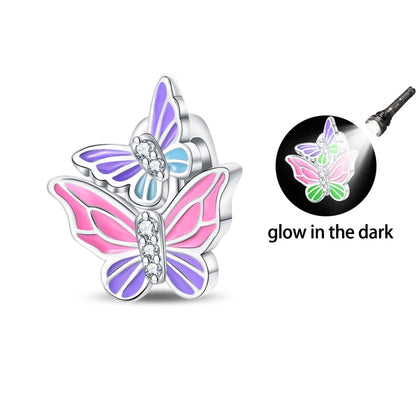 925 Sterling Silber Plattierung Bunt Schmetterling Insekt Tier Charms Perlen Funkelnder Zirkon Passend für Qikaola 925 Original Armbänder DIY Schmuck