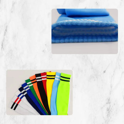 Kinder Fußballsocken Sport Rutschfeste Lange Schlauch Fußballstrümpfe Basketball Atmungsaktive Kniestrümpfe Gestreifte Jungen Mädchen Socken