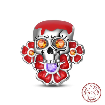 Original 925 Sterling Silber Rote Charm Perlen Rotwein Chili Hantel Anhänger für Frauen Passend für DIY Armband Geburtstag Schmuck Geschenk