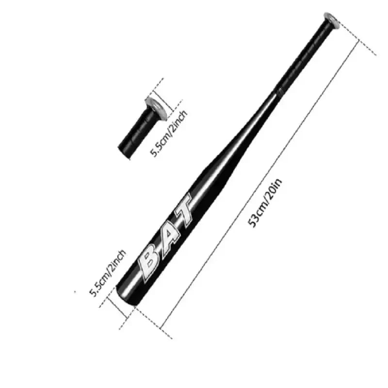 20 Zoll Aluminiumlegierung Verdickter Baseballschläger-Set mit Softballhandschuhen, vierteiliges Outdoor-Sportgerät, Heim-Selbstverteidigungs-Set