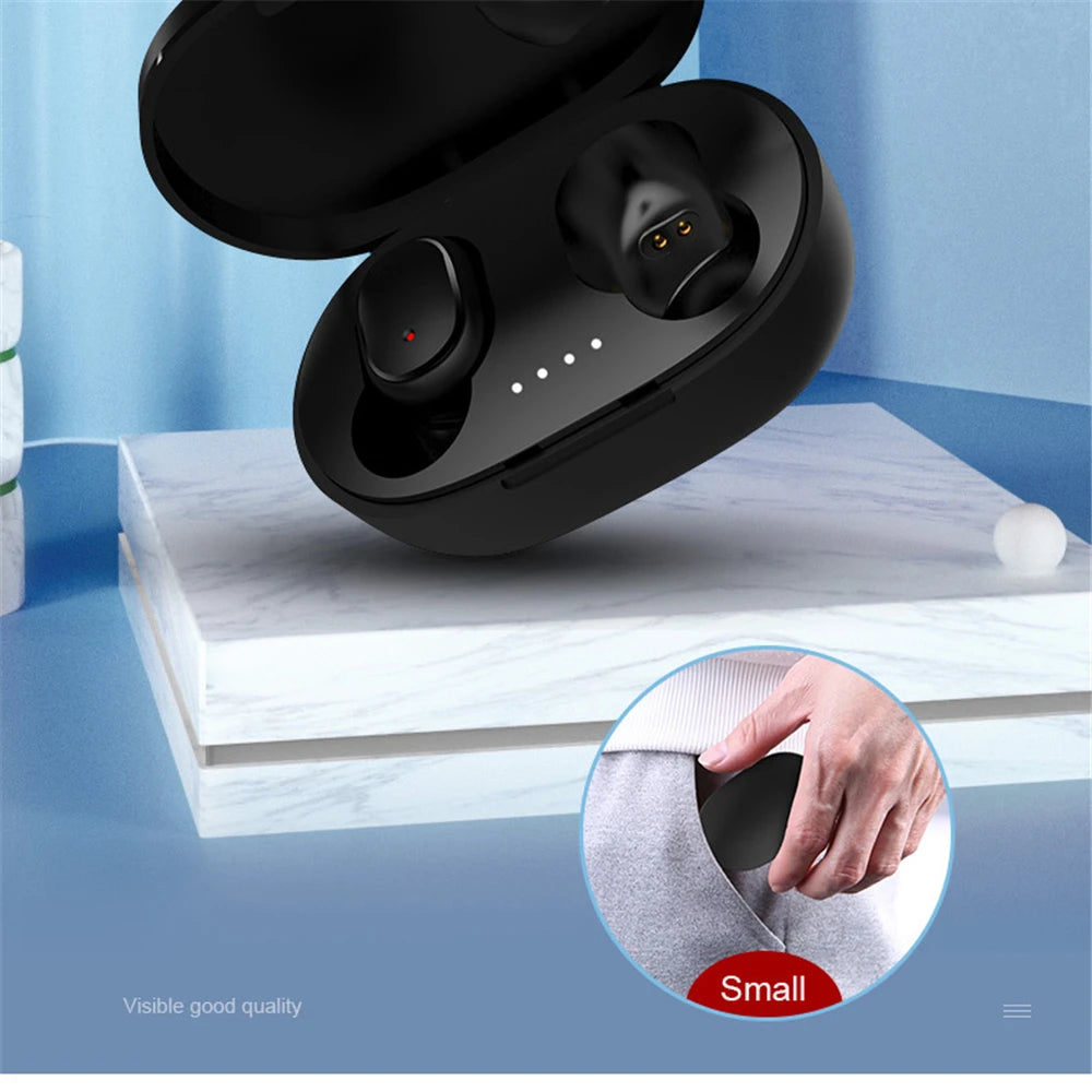 A6S Kabellose Bluetooth-Ohrhörer - Sport-Touch-Control-Headset mit LED-Anzeige Stereo-Sound für Xiaomi Huawei