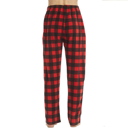 Herren-Pyjamahosen mit Taschen, Fleece-PJs, weiche, warme karierte Pyjamahosen, Lounge-Schlafhosen, Loungewear, Nachtwäsche