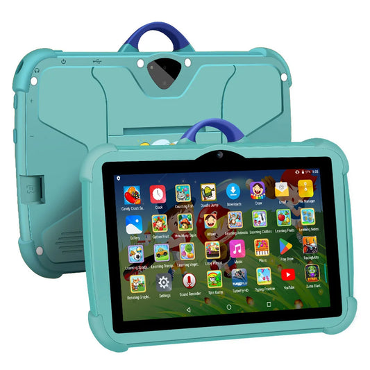 7-Zoll-Kinder-Tablet-PC mit Android 13, Quad-Core-Prozessor, 4 GB RAM, 64 GB ROM – ideal zum Lernen und für Bildungszwecke. Preiswert und einfach im Design.