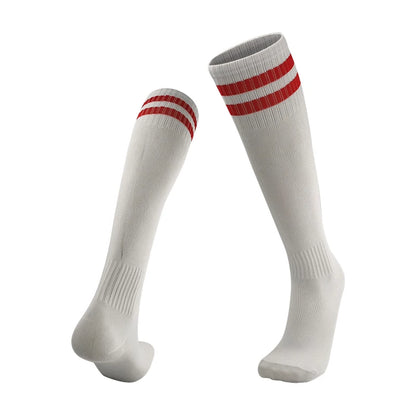 Kinder Fußballsocken Sport Rutschfeste Lange Schlauch Fußballstrümpfe Basketball Atmungsaktive Kniestrümpfe Gestreifte Jungen Mädchen Socken