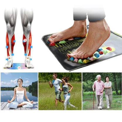 Fußmassage-Matte Akupressur Entspannungs-Massagepad Triggerpunkt Gesundheits-Therapie Entspannung Schmerzlinderung Reflexologie Spaziergang Steinweg