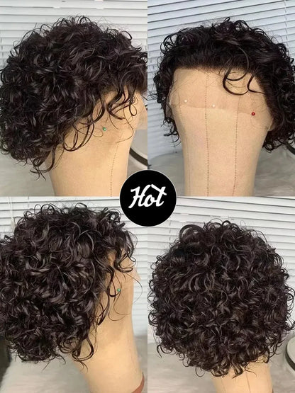 Pixie Cut Wig Human Hair 13x1 Lace Frontal Wigs  For Women Human Hair Short Bob Human Hair Wigs  Lace Front Human Hair Wig