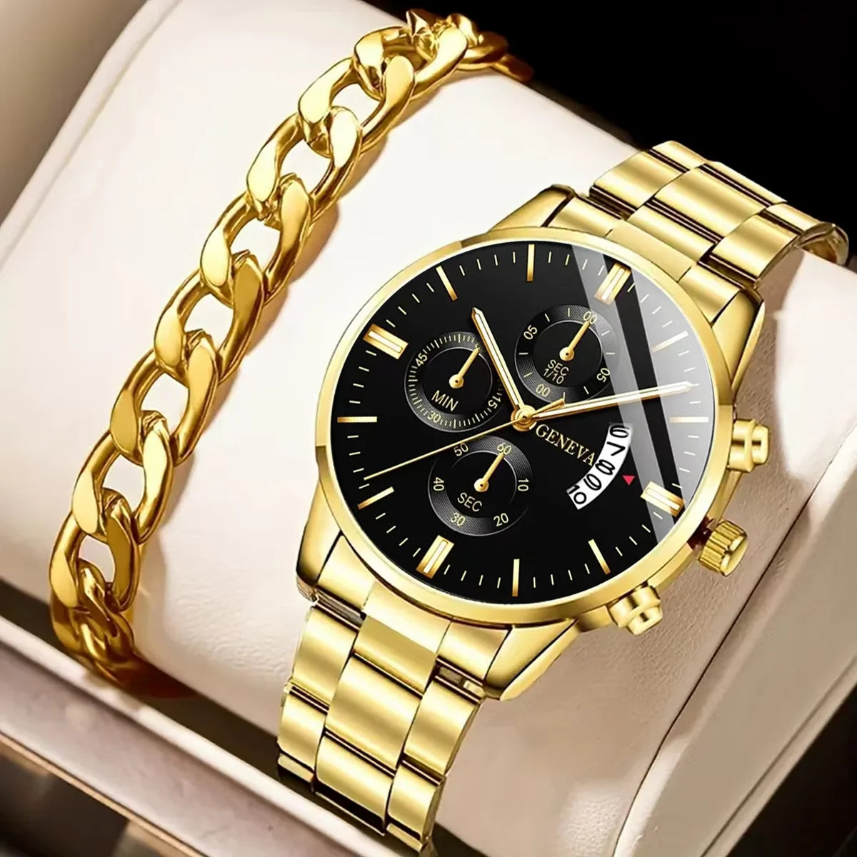 Mode Herren Edelstahl Uhr Luxus Kalender Quarz Armbanduhr Herren Business Uhren für Männer Uhr Montre Homme