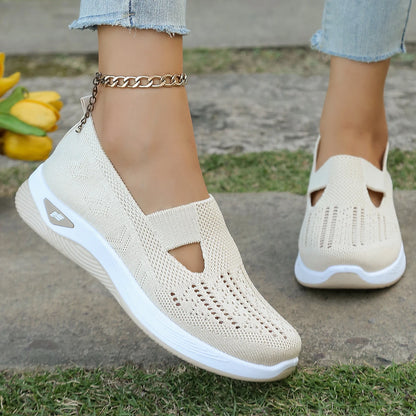 Damensommerschuhe - Freizeit-Sneaker, schlicht, für vier Jahreszeiten geeignet, leichte flache Damenschuhe, einfarbig, Ausverkauf mit kostenlosem Versand