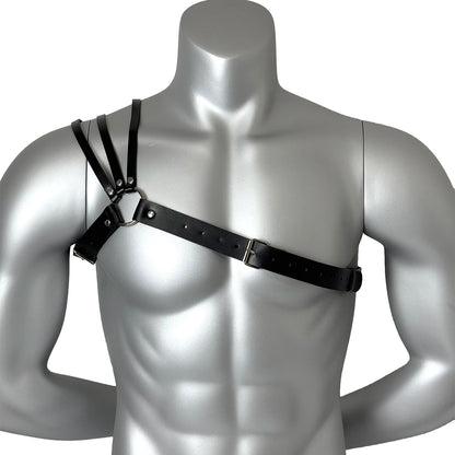 Men Fashionable PU Leather Harness Belts Street Style Gothic Belt Punk Rock Exotic Clothing Accessory Belt