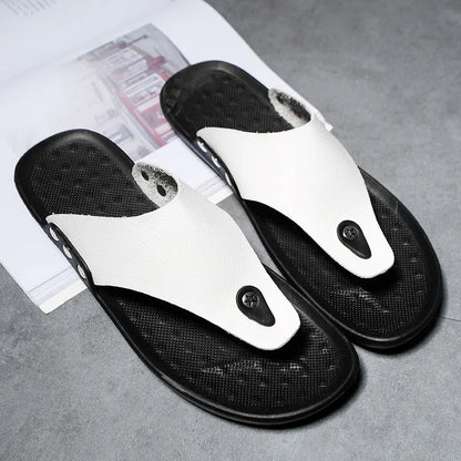 MAEDEF Neue Sandalen Schuhe Herren Sommer Herren Flip Flops Hochwertige Strandsandalen Anti-Rutsch Zapatos Hombre Freizeitschuhe Herren Pantoffeln