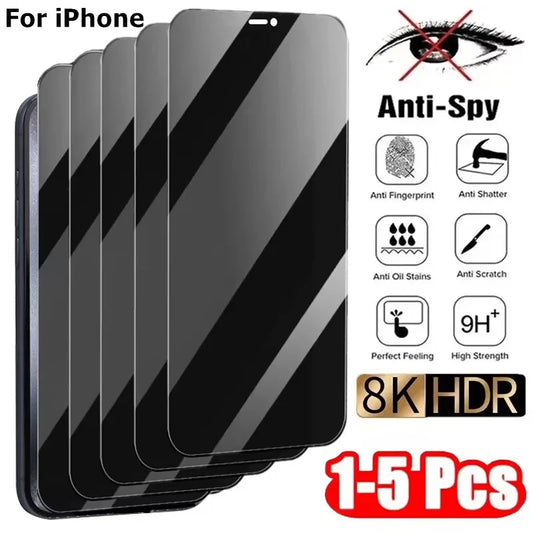 Blickschutzfolie für iPhone 18 Pro Max 17 16 15 14 Pro Max 16e 11 13 12 Mini Air 7 8 Plus XR SE Anti-Spionage-Gehärtetes Glas