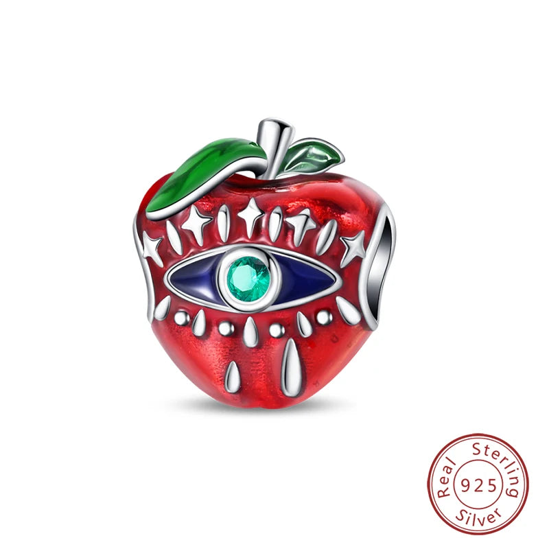 Original 925 Sterling Silber Rote Charm Perlen Rotwein Chili Hantel Anhänger für Frauen Passend für DIY Armband Geburtstag Schmuck Geschenk