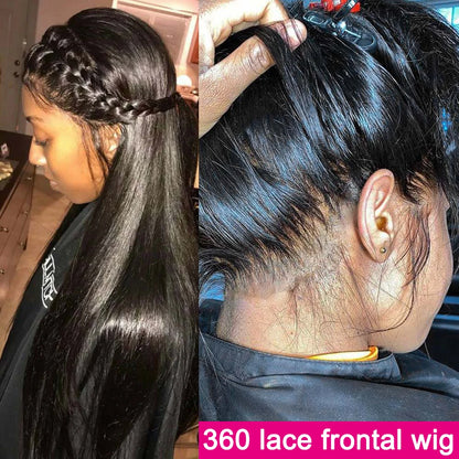 13x4 Knochenglatte Lace Front Perücke 13x6 HD Transparent Brasilianische 30 40 Zoll Echthaar Perücken für schwarze Frauen 360 Lace Frontal Perücke