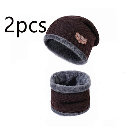 Winter hat for men women Beanie Hats Scarf glove Earmuff Set Thick Warm Slouchy Beanies Hat for boy girl cap