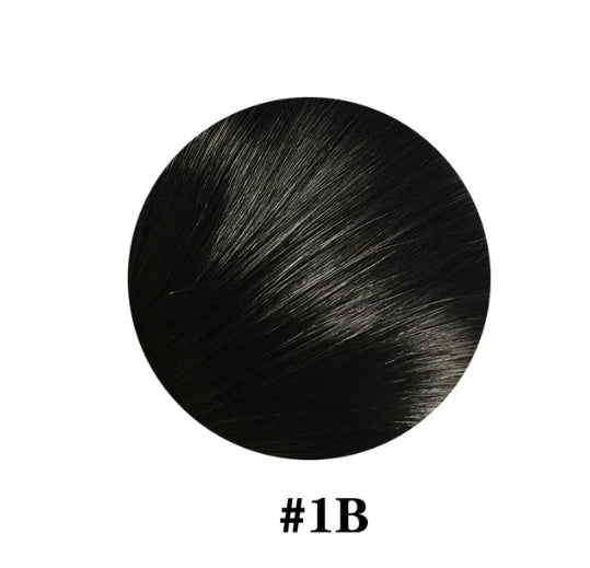 Fish Line 100 Human Hair Extension Piece Hair Blonde Remy Straight Hair Fishing Wire with 3 Clips Invisible Wire Hair Extension