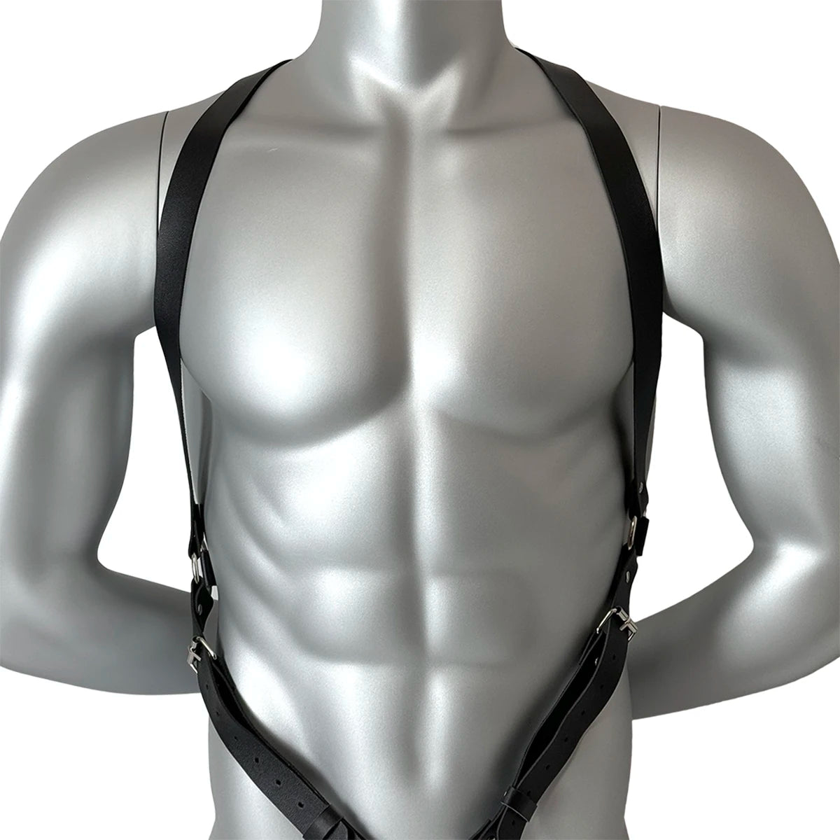 Men Fashionable PU Leather Harness Belts Street Style Gothic Belt Punk Rock Exotic Clothing Accessory Belt