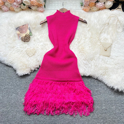 YuooMuoo Damenkleid 2026 Neue Sommermode Sexy durchbrochene Nähte ärmelloses Bodycon Partykleid Koreanische Damen Strand Vestidos