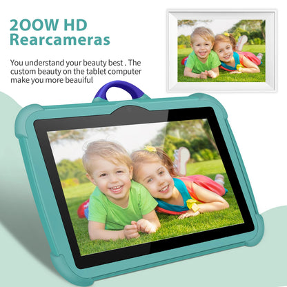 7-Zoll-Kinder-Tablet-PC mit Android 13, Quad-Core-Prozessor, 4 GB RAM, 64 GB ROM – ideal zum Lernen und für Bildungszwecke. Preiswert und einfach im Design.