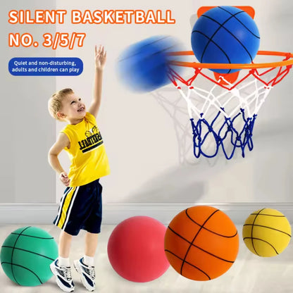 Lautloser Basketball Geräuschlos Geräuscharm Hohe Dichte Weicher PU-Schaum Quetschbarer Ball Indoor Stummer Prellender Basketball Kindersportspielzeug