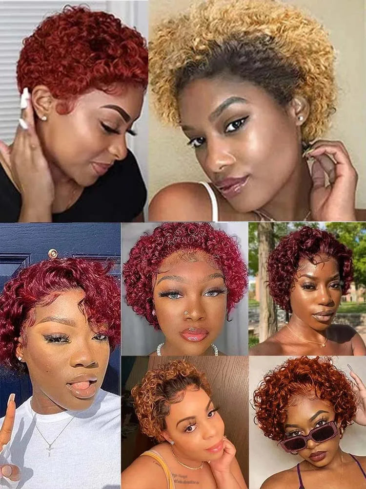 Pixie Cut Wig Human Hair 13x1 Lace Frontal Wigs  For Women Human Hair Short Bob Human Hair Wigs  Lace Front Human Hair Wig