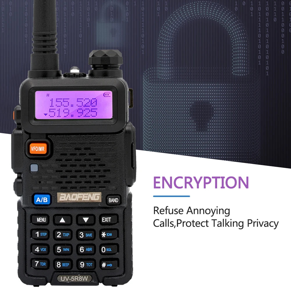 Baofeng Walkie Talkie UV 5R 5W 8W Dual Band Ham Zwei-Wege-Funkgerät Vhf Uhf FM Radio Handheld Transceiver Jagd 16KM