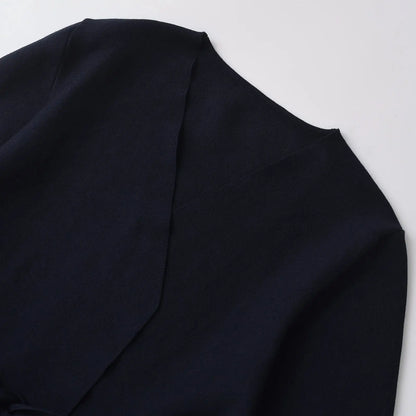 Spring Women Shoulder Pad Belt Knit Blazer Women Retro V-neck Long Sleeve Versatile Female Coat Women Clothes 9598/128