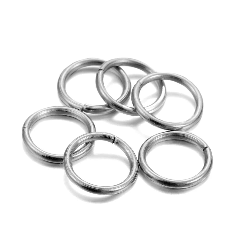 200 Stück 3-10mm Edelstahl Biegeringe Offene Einzelösen Jump Rings Verbinder für DIY Schmuckherstellung Zubehör