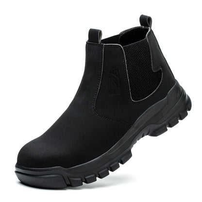 Wasserdichte Sicherheitsstiefel Herren Unzerstörbare Stahlkappen-Arbeitsschuhe Stichfeste Antikollisions-Sicherheitsschuhe Biker Botas Para Hombre