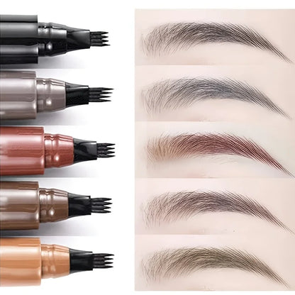 4-Zinken Microblading Augenbrauenstift wasserfester Augenbrauenstift natürliches lang anhaltendes Augenbrauen-Make-up in fünf Farben