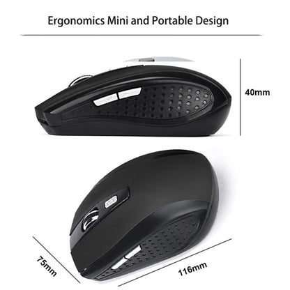 2.4G Funkmaus 2.4Ghz Gaming Maus 6D Optische Kabellose Maus Schlanke Mini Geräuschlose Mäuse DPI1600 für Macbook PC Laptop