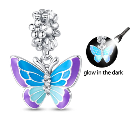 925 Sterling Silber Plattierung Bunt Schmetterling Insekt Tier Charms Perlen Funkelnder Zirkon Passend für Qikaola 925 Original Armbänder DIY Schmuck