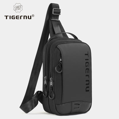 Tigernu Brusttasche für Herren im coolen Stil Herren Schultertasche 9,7 Zoll IPad Tasche Lässige Herrentasche Umhängetasche Leichte Mini-Taschen