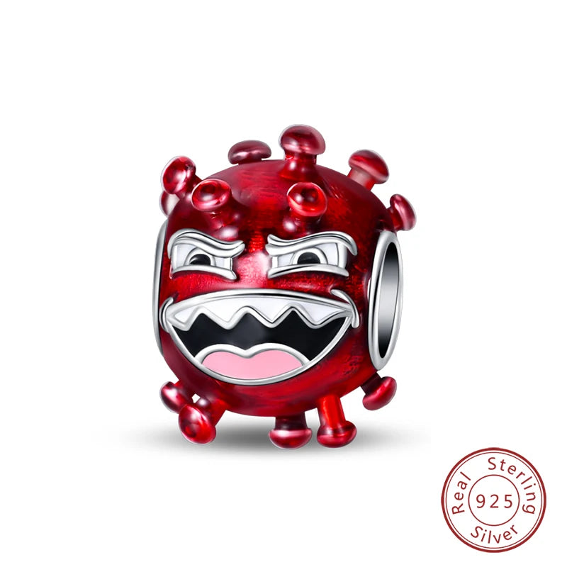 Original 925 Sterling Silber Rote Charm Perlen Rotwein Chili Hantel Anhänger für Frauen Passend für DIY Armband Geburtstag Schmuck Geschenk