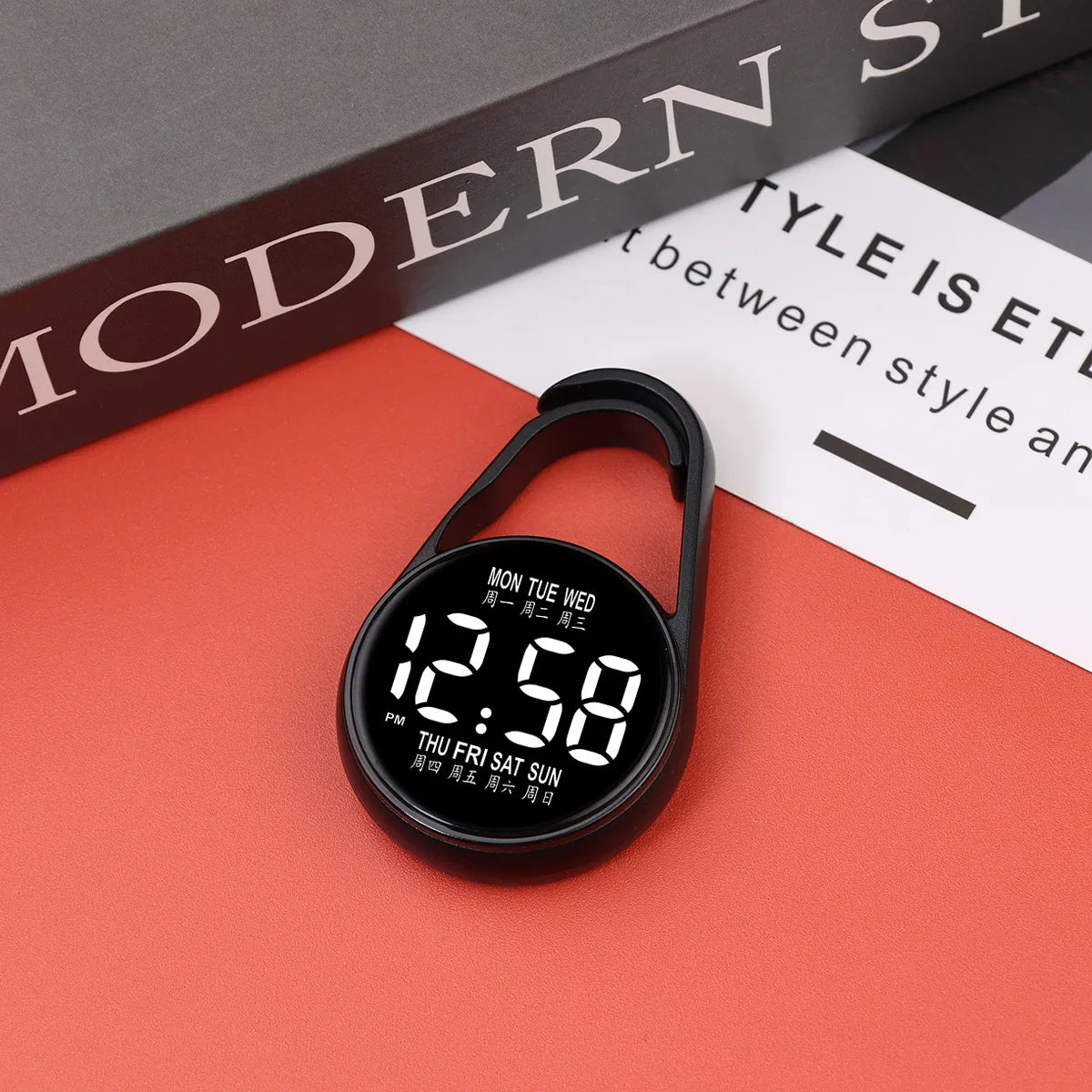 LED elektronische Hängeuhr Nachtlicht Digitaluhr Taschenuhr