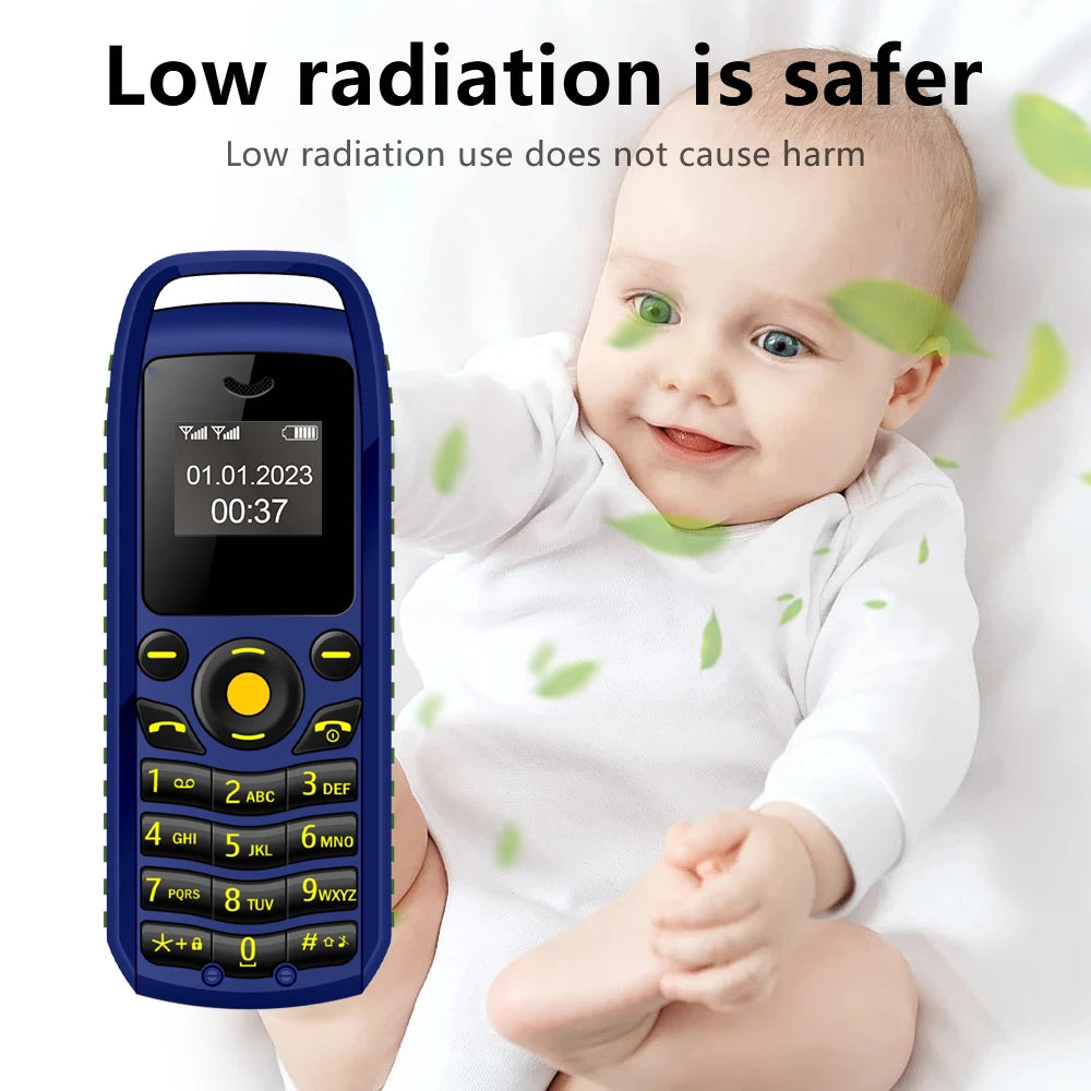 SERVO B25 Tasten-Minihandy 2 SIM Bluetooth Wähltelefon im Taschenformat strahlungsarm Blacklist-Alarm kleines Mobiltelefon für den Sport
