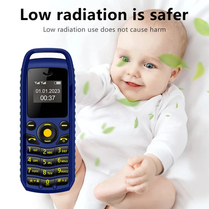 SERVO B25 Tasten-Minihandy 2 SIM Bluetooth Wähltelefon im Taschenformat strahlungsarm Blacklist-Alarm kleines Mobiltelefon für den Sport