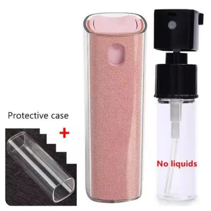 2-in-1 Handy Displayreiniger Spray Tragbarer Tablet-Telefon-Touchscreen-Reiniger Mikrofasertuch-Set Glas Mini-Reinigungs-Artefakt