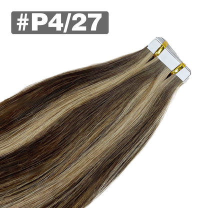 Tape in Hair Extensions Human Hair Brazilian Hair 100% Human Hair Extensions 20 Pcs Straight for Women