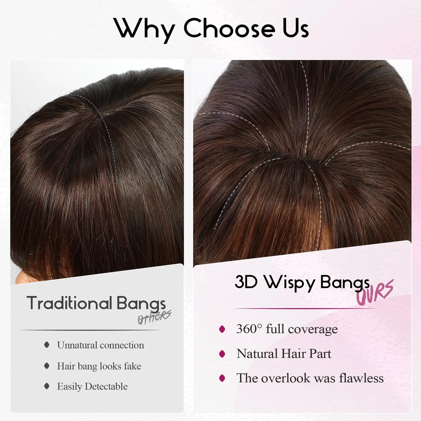 100% Human Hair Blonde Bangs Clips in Air Fringe Bangs Hairpiece for Women Platinum Human Hair Bangs Hair Extension 4.5inch