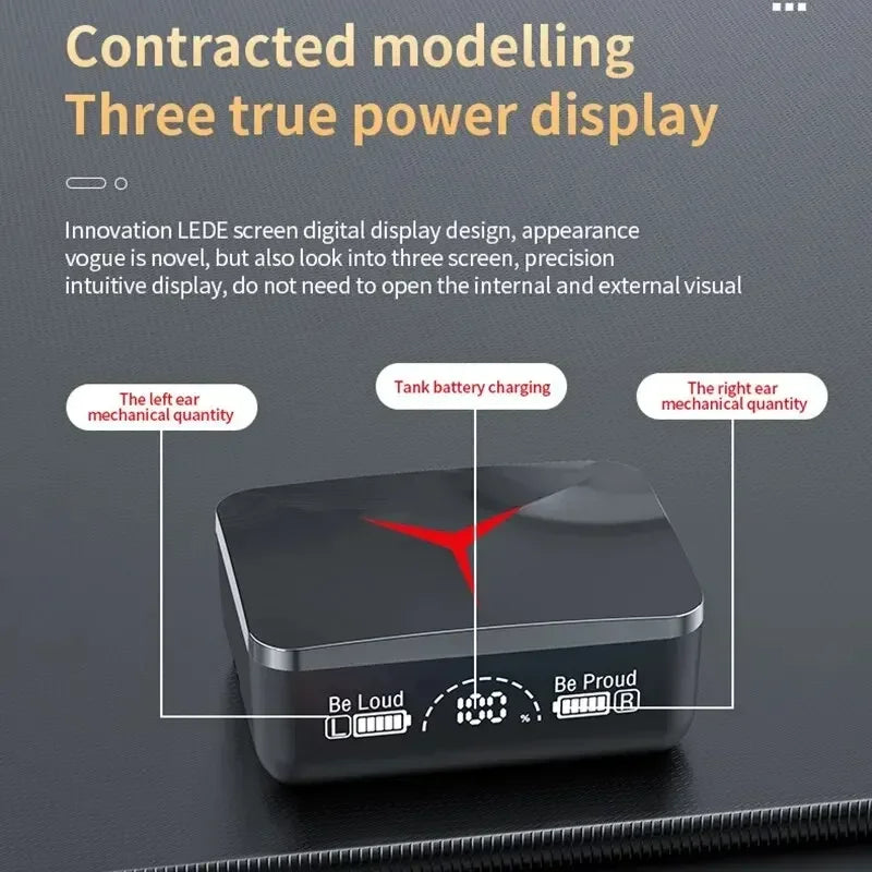 VIKEFON M90 TWS Bluetooth 5.3 Kopfhörer Kabellose Ohrhörer Touch-Steuerung Gaming-Headsets HIFI Stereo Geräuschunterdrückung mit Mikrofon