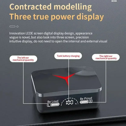 VIKEFON M90 TWS Bluetooth 5.3 Kopfhörer Kabellose Ohrhörer Touch-Steuerung Gaming-Headsets HIFI Stereo Geräuschunterdrückung mit Mikrofon