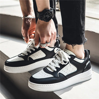 Spring and Summer Men's Shoes, New Breathable Sneakers, Men's Trendy and Versatile Thick-Soled White Shoes, Sports and Casual Shoes